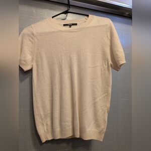 🍦Quince Mongolian Cashmere Tee In Cream M